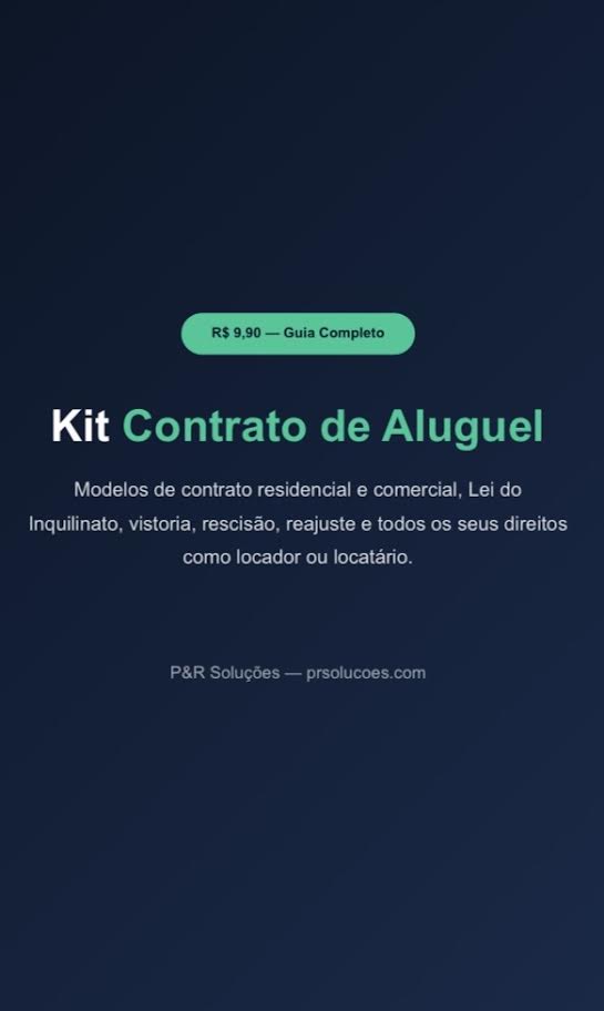 Kit Contrato de Aluguel