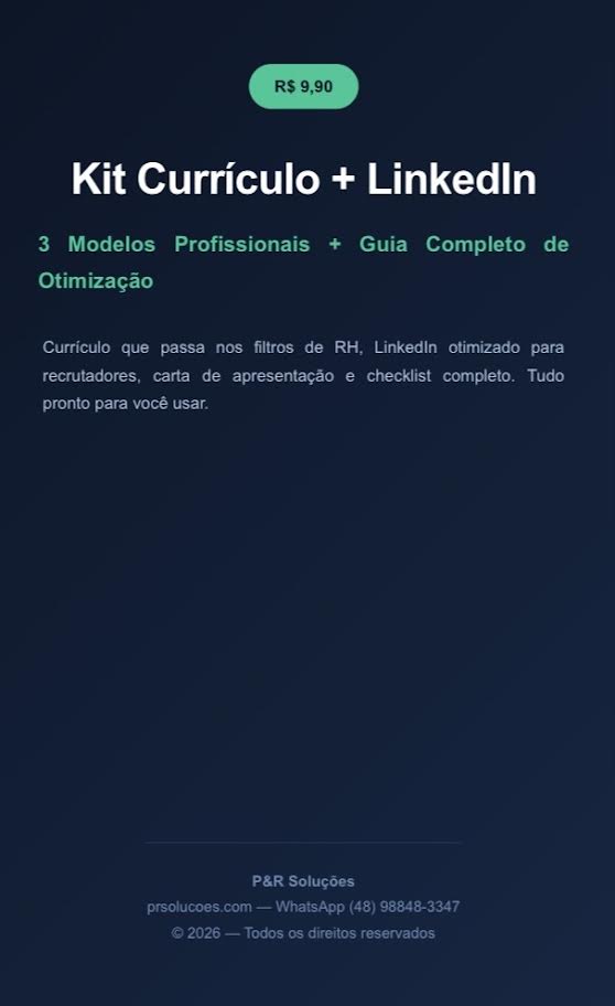 Kit Currículo + LinkedIn