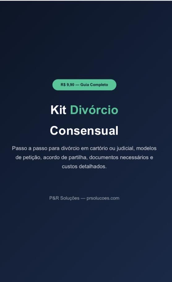 Kit Divórcio Consensual