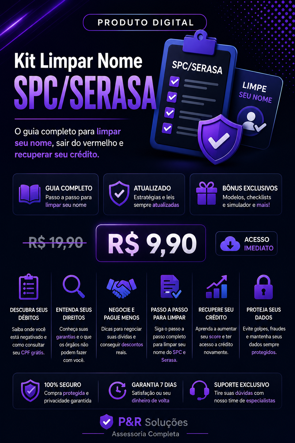 Kit Limpar Nome SPC/Serasa