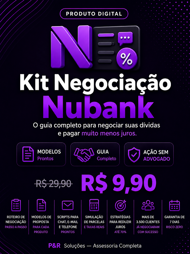 Kit Negociação Nubank