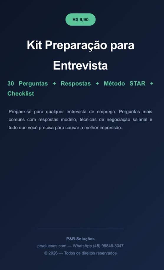 Kit Preparação Entrevista