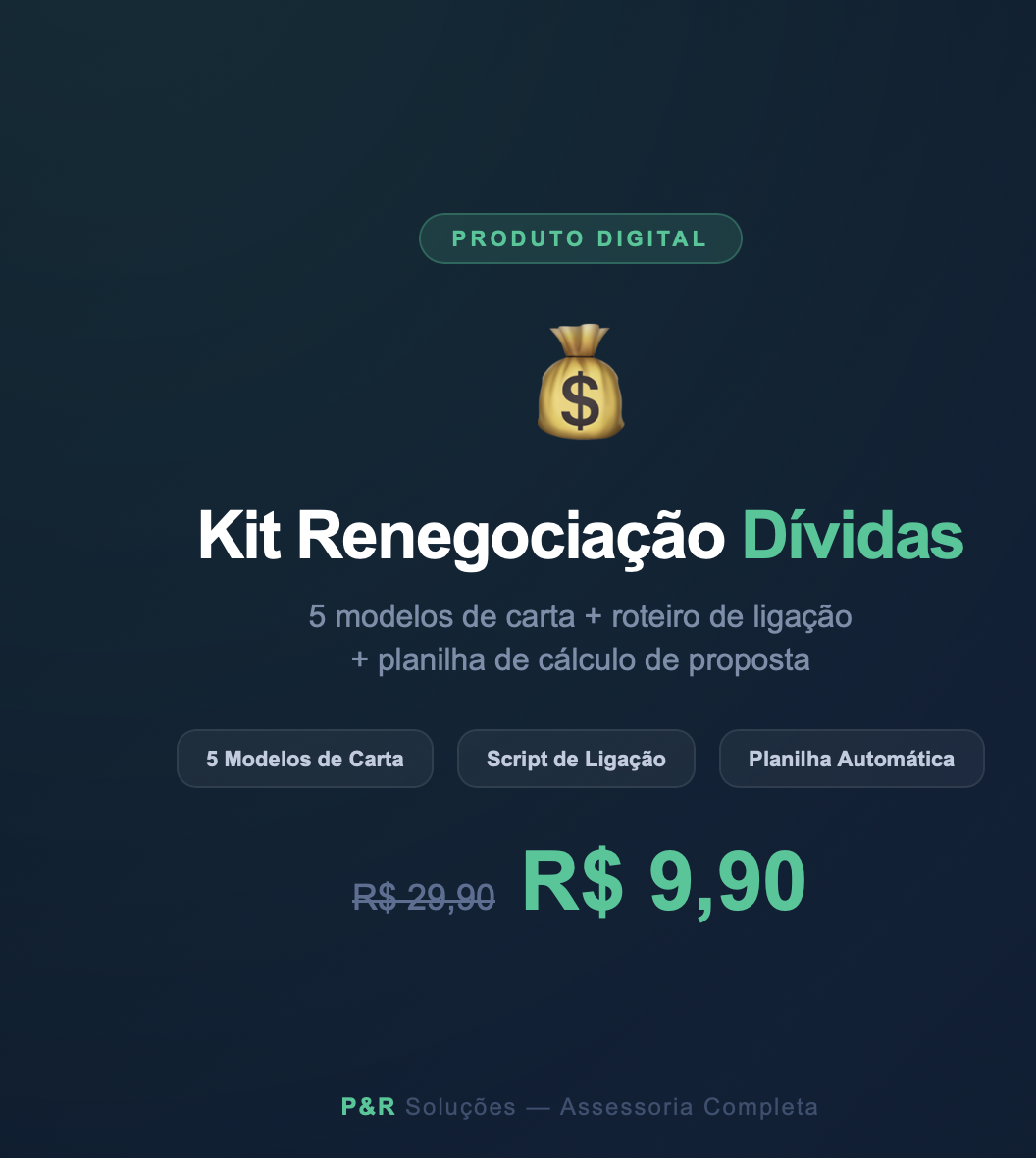 Kit Renegociação de Dívidas